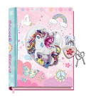 Dagbok Unicorn med lås (18x13cm)