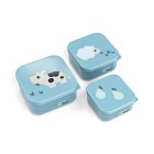 Done By Deer Snack Box  3-pack Tiny Farm (Blue)
