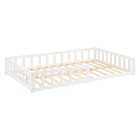 Homestyle Golvsäng 120x200 cm med skyddskanter (Vit)