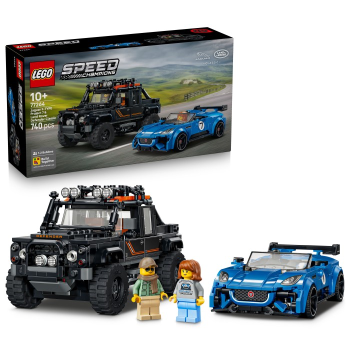 LEGO Speed Champions 77264 Jaguar Project 7 och Land Rover Defender